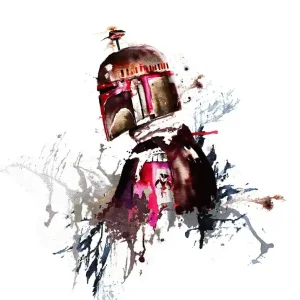 Speciale Aanbieding Komar Into Adventure Fotobehang Star Wars - Watercolor Boba Fett - IADX5-021