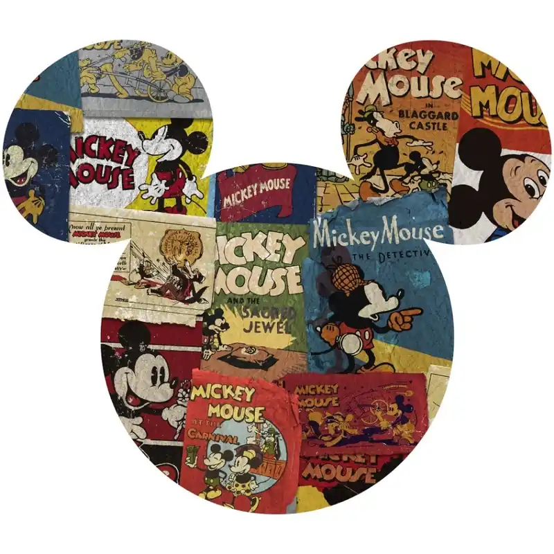 Komar Into Adventure; Komar Dots Behangcirkel Disney - Mickey Mouse - Head Billboard - DD1-010 Meest Verkocht