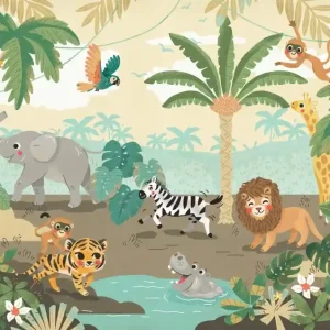 Komar Into Wonderland Fotobehang Baby Safari - IAX7-0054 Uitverkoop