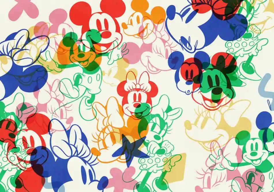 Komar Into Wonderland Fotobehang Disney - Mickey en Minnie Mixture - IADX8-120 Nu Kopen