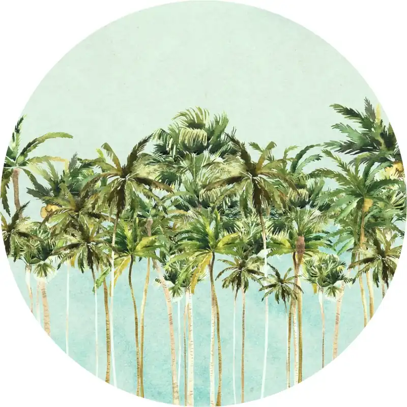 Komar Le Jardin; Komar Dots Behangcirkel Coconut Trees - D1-093 Nieuw