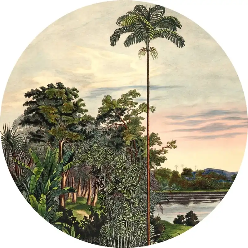 Komar Le Jardin; Komar Dots Behangcirkel Vintage Landscape - D1-094 Gratis Retour
