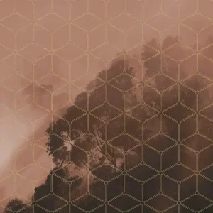 Beperkte Voorraad Noordwand Komar Pure Fotobehang Golden Grid - PSH099-VD2
