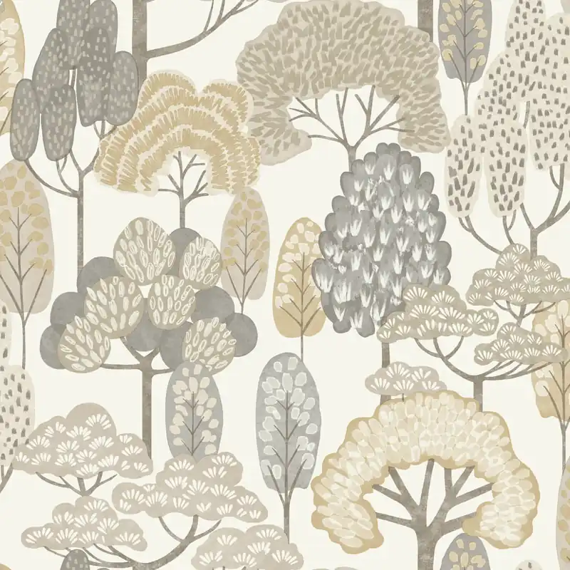 Lage Prijs Grandeco Little Dreamers - LD2103 - Happy Trees beige