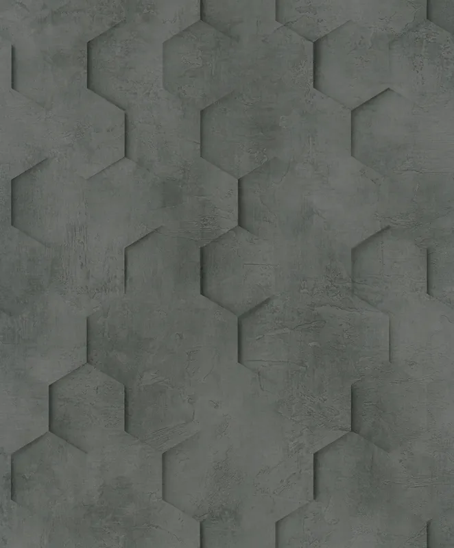 Marburg Loft Behang met 3D hexagon print - 34161 Gereduceerde Prijs