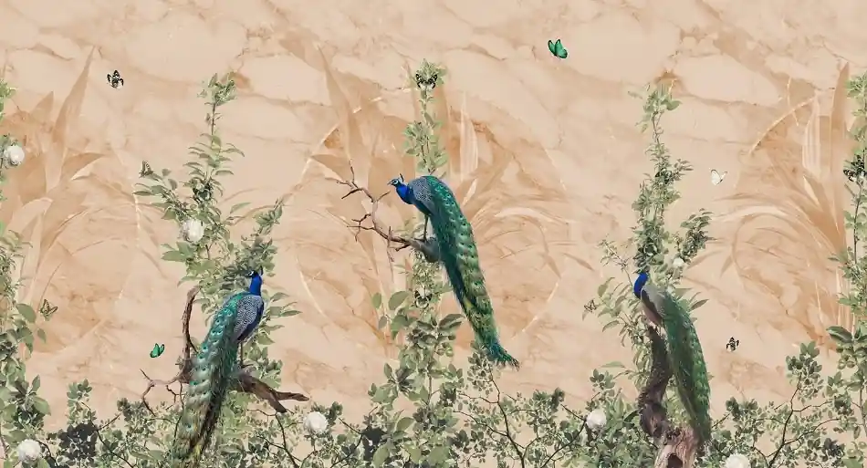 Uitverkoop Muance Muance Fotobehang Peacock Forest - MU13041