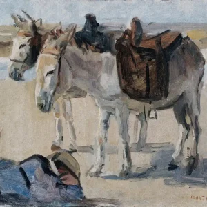 Dutch Painted Memories 2 - 8050 - Two Donkeys on the Beach Weekendaanbieding