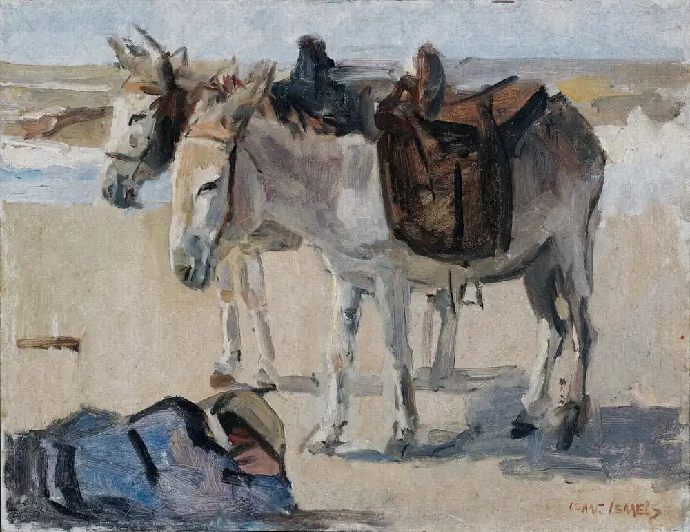 Dutch Painted Memories 2 - 8050 - Two Donkeys on the Beach Weekendaanbieding