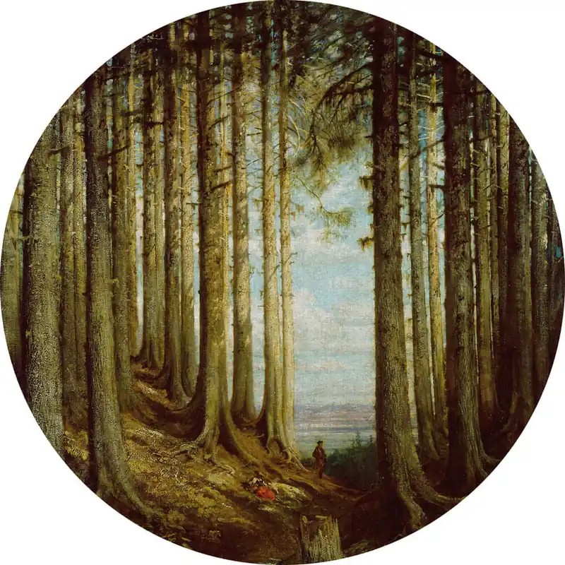 Lage Kosten Dutch Painted Memories 2 - 8072C - Circle Alpine Scene