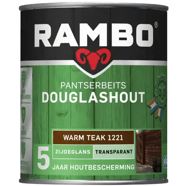 Rambo Pantserbeits Douglashout Transparant - Warm Teak Rechtstreeks Van De Fabrikant