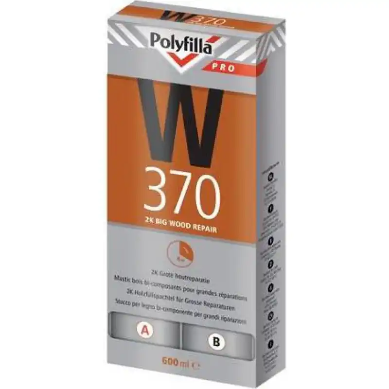 Koop Vandaag Polyfilla Pro W370 2K Grote Houtreparatiepasta - 600 ml