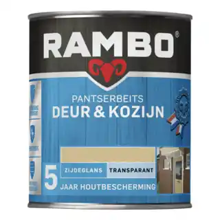 Nu Kopen Rambo Pantserbeits Deur & Kozijn Zijdeglans Transparant 750 ml - Lichteiken