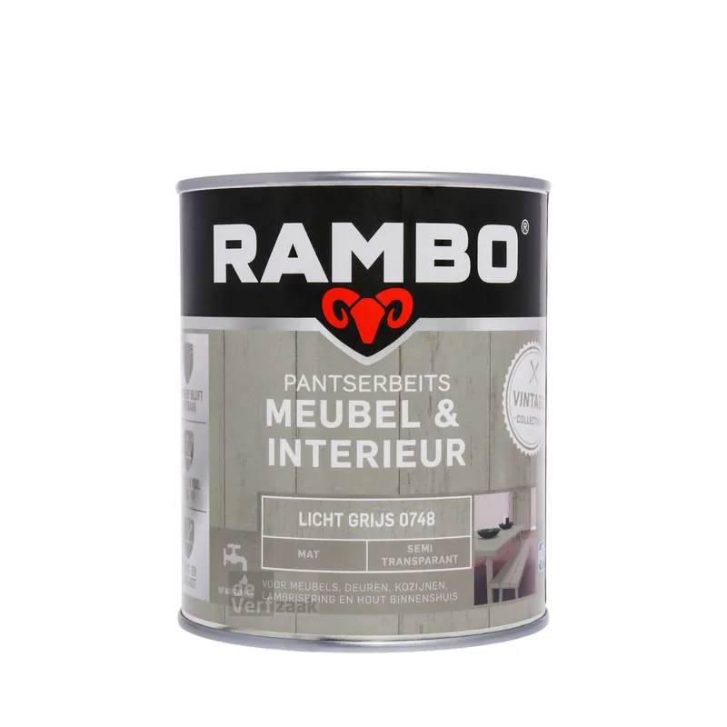 Populair Rambo Pantserbeits Meubel & Interieur Mat 750 ml - Licht Grijs