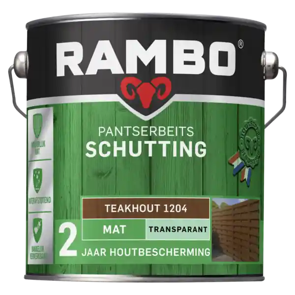 Betrouwbaar Rambo Pantserbeits Schutting Mat Transparant 2,5 liter - Teakhout