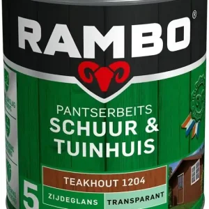 Rambo Pantserbeits Schuur & Tuinhuis Zijdeglans Transparant - Teakhout Veilige Betaling