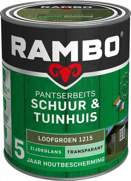 Snelle Levering Rambo Pantserbeits Schuur & Tuinhuis Zijdeglans Transparant - Loofgroen