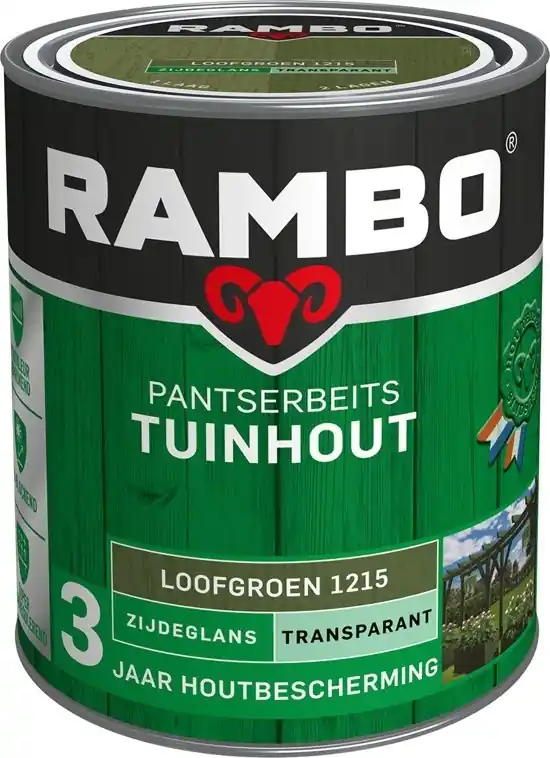 Rambo Pantserbeits Tuinhout Zijdeglans Transparant - Loofgroen Gereduceerde Prijs