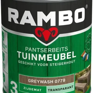 Gratis Retour Rambo Pantserbeits Tuinmeubel Zijdemat Transparant - 750 ml Greywash