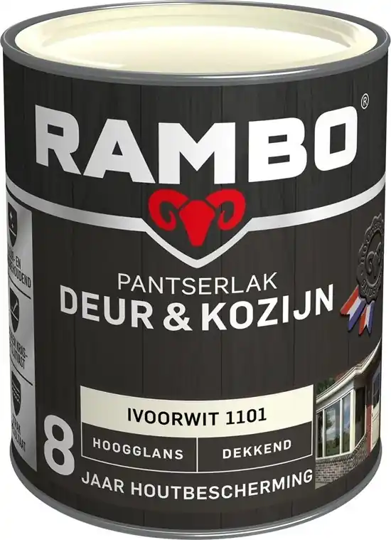 Betrouwbaar Rambo Pantserlak Deur & Kozijn Hoogglans Dekkend - Ivoorwit
