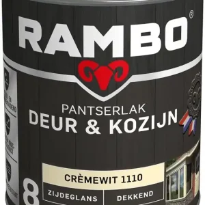 Alleen Vandaag Rambo Pantserlak Deur & Kozijn Zijdeglans Dekkend - 750 ml Crèmewit