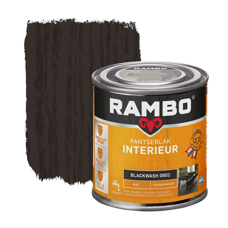 Speciale Aanbieding Rambo Pantserlak Interieur Transparant Mat - Blackwash