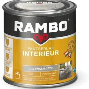 Dagaanbieding Rambo Pantserlak Interieur Transparant Mat - Greywash