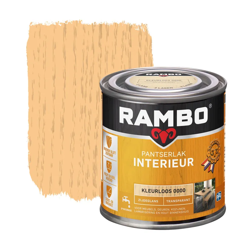 Rambo Pantserlak Interieur Transparant Zijdeglans - Blank Premium