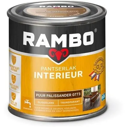 Exclusieve Aanbieding Rambo Pantserlak Interieur Transparant Zijdeglans - Puur palissander
