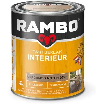 Aanbieding Rambo Pantserlak Interieur Transparant Zijdeglans - Vergrijsd noten