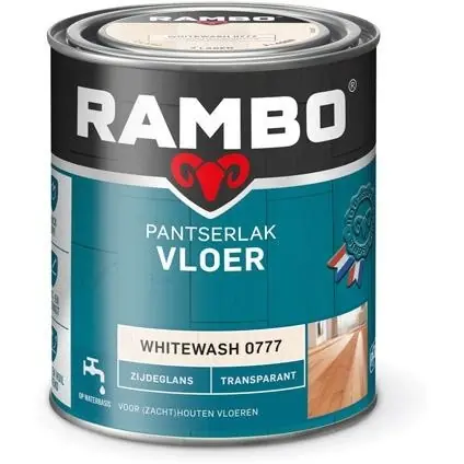 Rambo Pantserlak Vloer Transparant Zijdeglans - Whitewash Premium