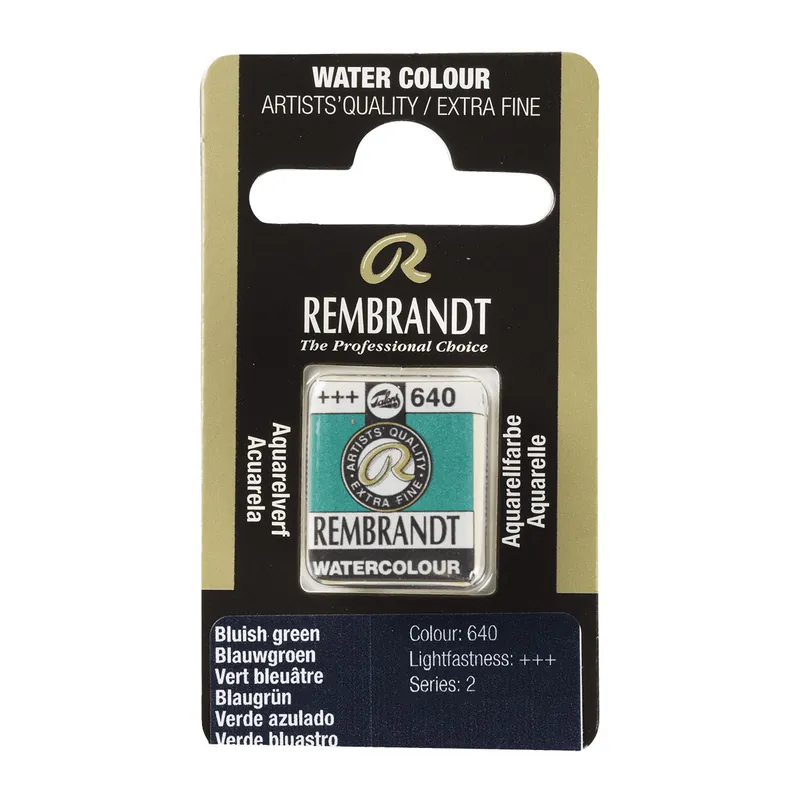Betaalbaar Rembrandt Aquarelverf Napje - Blauwgroen #640
