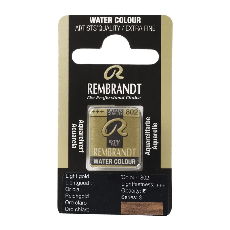 Must-Have Rembrandt Aquarelverf Napje - Lichtgoud #802