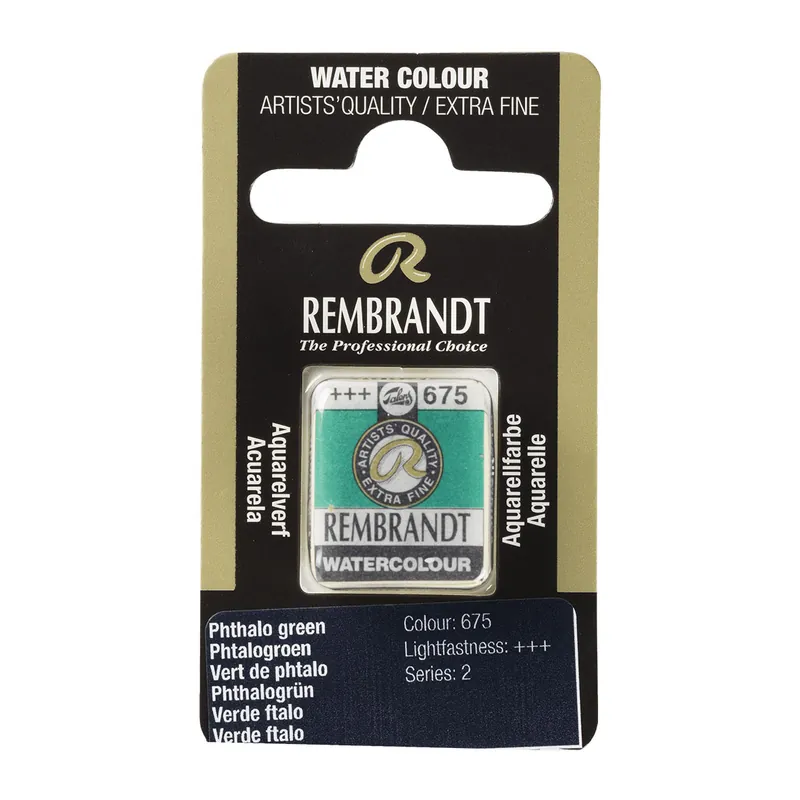 Rembrandt Aquarelverf Napje - Phtalogroen #675 Betrouwbaar