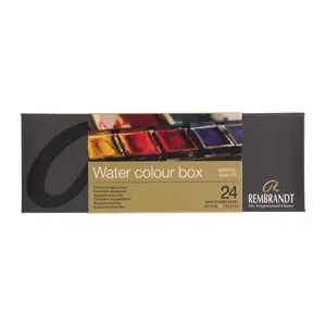 Rembrandt Professionele Aquarelverf Metalen Set - Napjes + Penseel - Algemene Kleurenselectie Bestseller