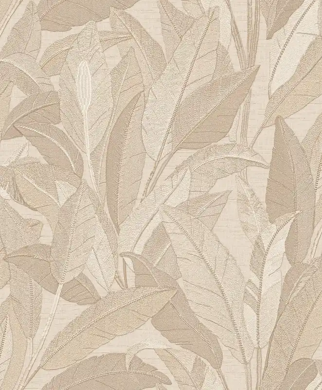 Dutch Renaissance 2 - RE521052 - Embroidered leaves beige Dagaanbieding