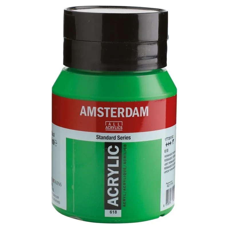 Royal Talens Amsterdam Acrylverf 500 ml - Permanentgroen Licht 618 Beperkte Voorraad