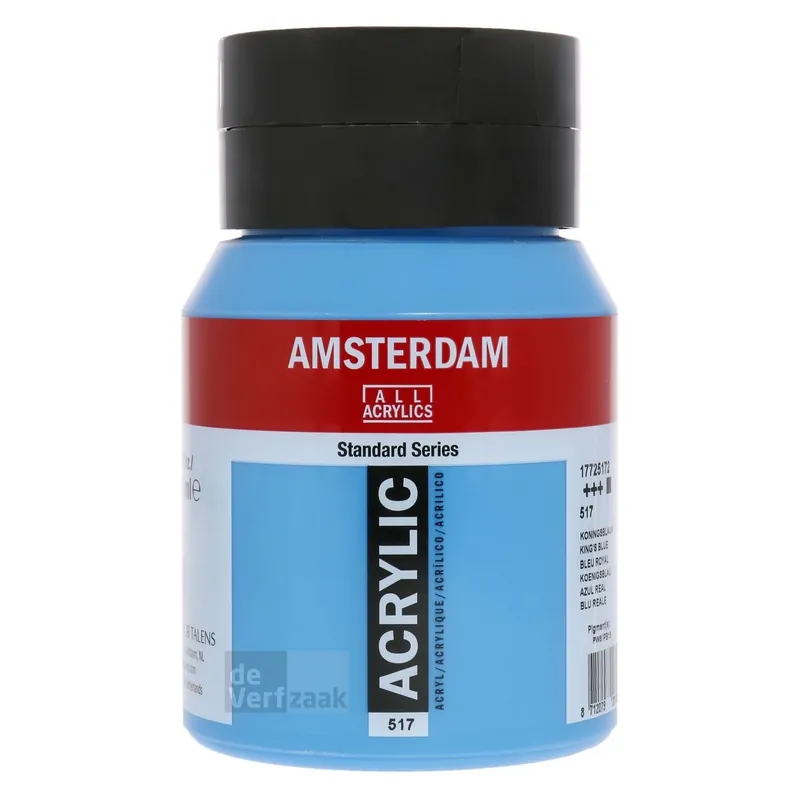Beperkte Voorraad Royal Talens Amsterdam Acrylverf 500 ml - Koningsblauw 517