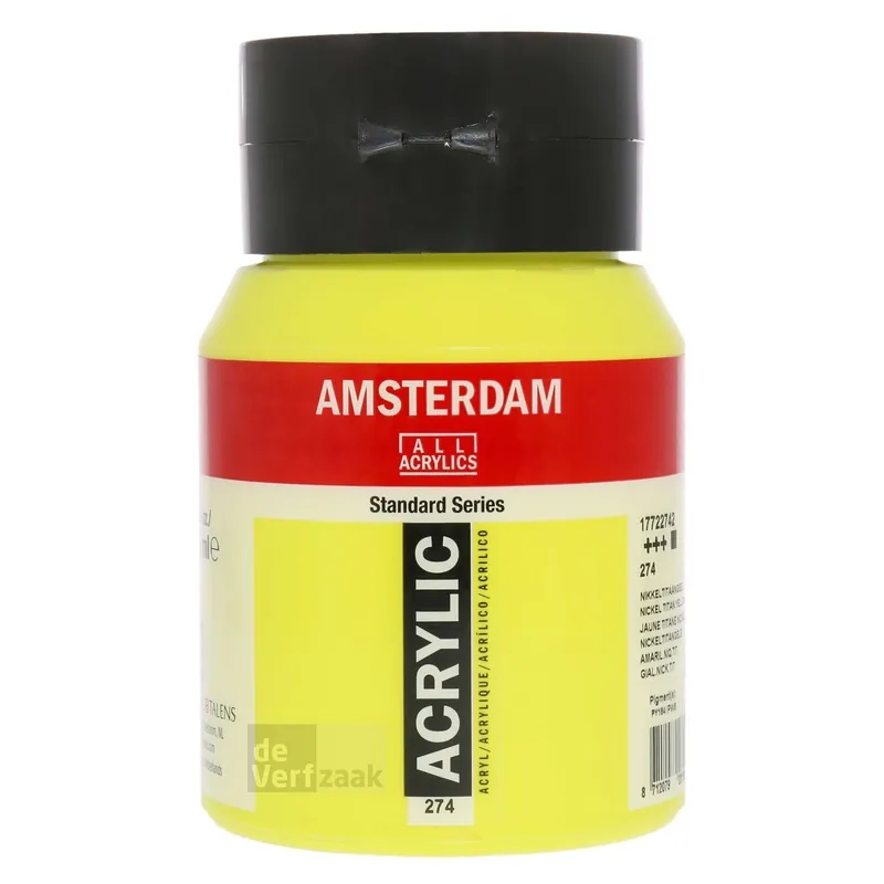 Express Levering Royal Talens Amsterdam Acrylverf 500 ml - Nikkeltitaangeel 274