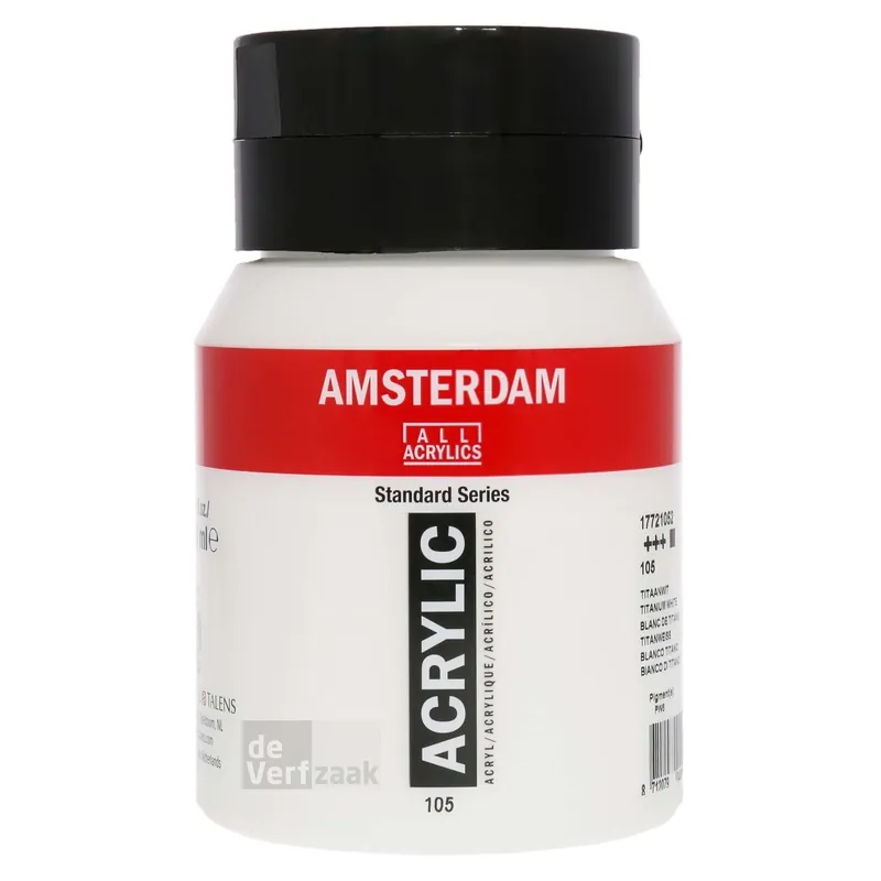 Royal Talens Amsterdam Acrylverf 500 ml - Titaanwit 105 Direct Verzonden