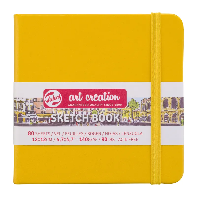 Koopje Royal Talens Art Creation Schetsboek Golden Yellow - 12 x 12 cm - 140 gram