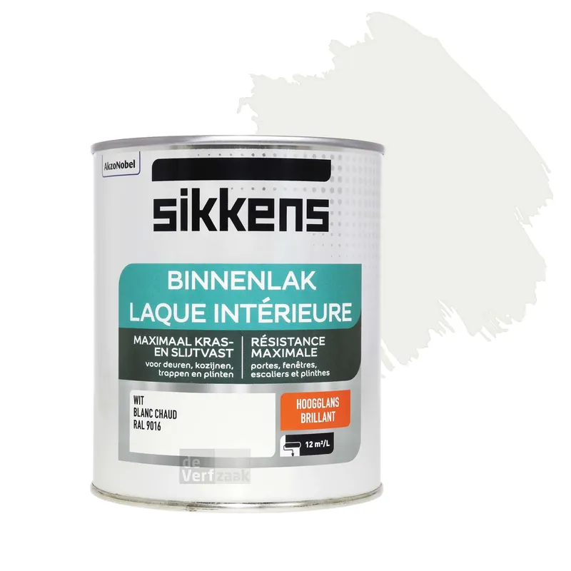 Sikkens Binnenlak Hoogglans - RAL9016 Betrouwbaar