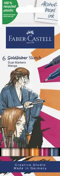 Fabrieksprijs Faber Castell Sketchmarker Goldfaber - etui 6 stuks - Manga