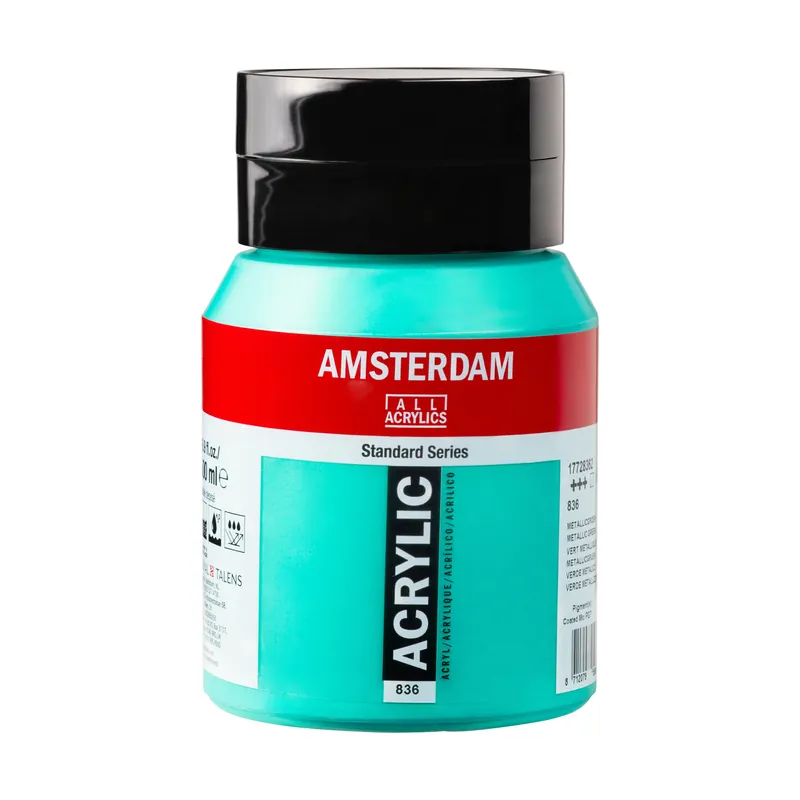 Amsterdam Standard Series Acrylverf Pot 500 ml Metallicgroen 836 Shop Nu