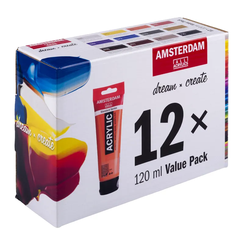 Koop Online Amsterdam Standard Series acrylverf voordeelverpakking | 12 x 120 ml