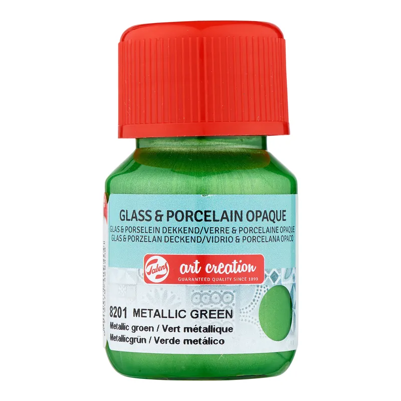 Royal Talens Talens Art Creation Glass & Porcelain Dekkend Fles 30 ml - Metallic Groen 8201 Lage Prijs