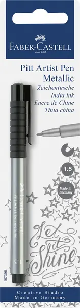 Tijdelijk Beschikbaar Faber Castell Tekenstift Pitt Artist Pen - 251 zilver op blister
