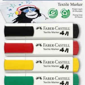 Faber Castell Textielmarkers - 5 stuks Beperkte Voorraad