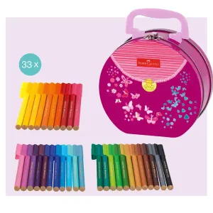 Faber Castell Viltstift Connector - handtas 33 stuks assorti Voordeelprijs