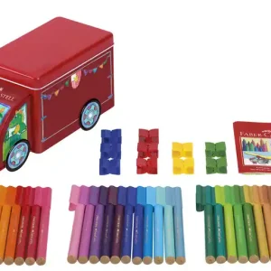 Faber Castell Viltstiften Connector - 33 stuks met 10 clips in 'vrachtwagen' Tijdelijk Beschikbaar