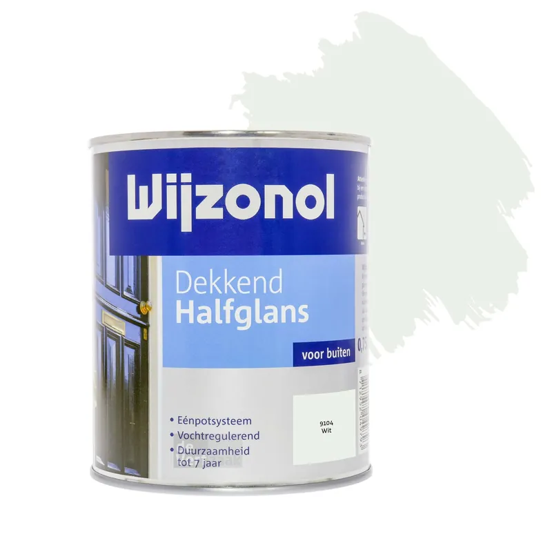 Wijzonol Dekkend Halfglans 750 ml 9104 Wit Weekendaanbieding